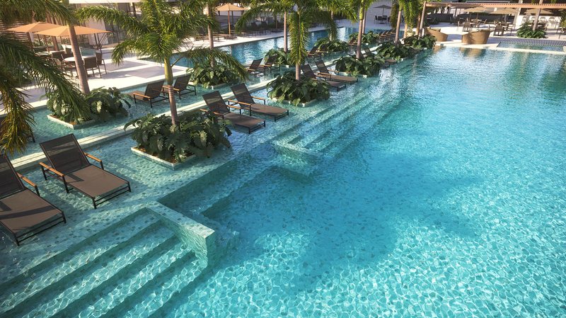 Deck da piscina do Grand Quartier Rio 2