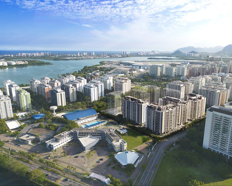 Vista aérea da região do Grand Quartier Rio 2, em direção ao Recreio